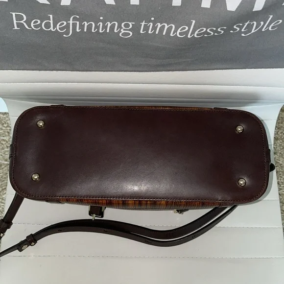 Brahmin brown wood print adjustable strap bag - Picture 9 of 14